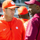 Dabo Swinney, left, didn’t win his first bowl game until his fifth year at Clemson. Willie Taggart, right, didn’t even get to finish his second year at Florida State.